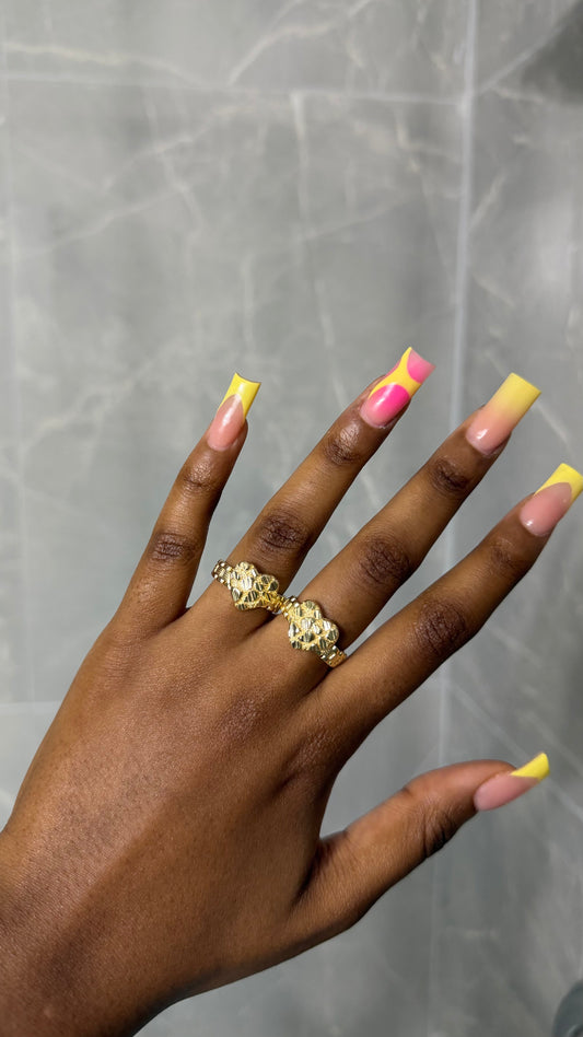 Solid Heart Nugget Ring