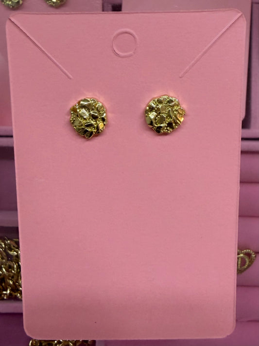 Small Circle nugget earrings