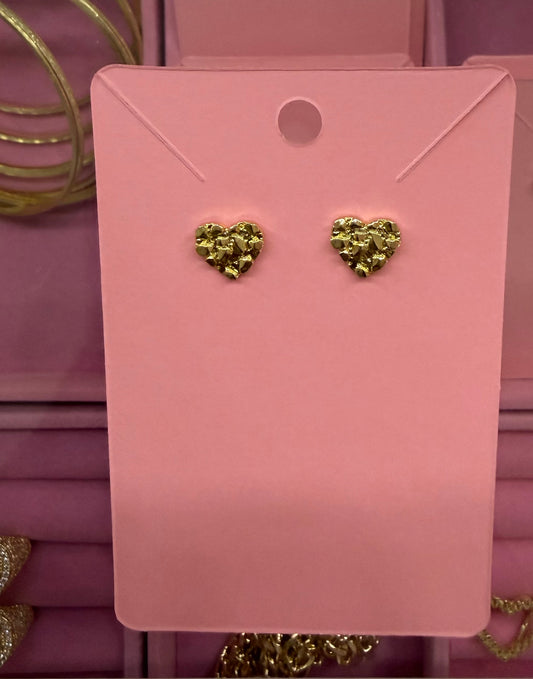 Small Heart nugget earring